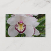 Carte De Visite Orchidée blanche II Élégante florale (Dos)