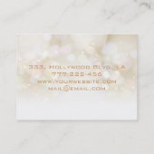 Carte De Visite Orchidée de bokeh élégante professionnelle (Dos)