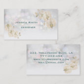 Carte De Visite Orchidée de bokeh élégante professionnelle (Devant / Derrière)
