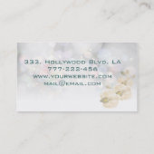 Carte De Visite Orchidée de bokeh élégante professionnelle (Dos)