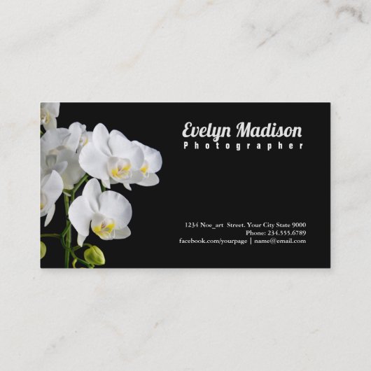 Carte De Visite Orchidée - Fleur yu6777 (Dos)