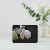 Carte De Visite Orchidée fleuriste Pearl de luxe (Debout devant)