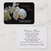 Carte De Visite Orchidée fleuriste Pearl de luxe (Devant / Derrière)