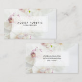 Carte De Visite Orchidée Floral Designer Professionnel Floral (Devant / Derrière)