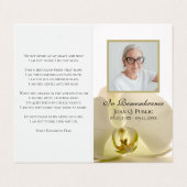 Carte De Visite Orchidée Flower sur la prière commémorative des fu (Extérieur déplié)