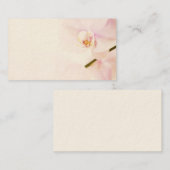 Carte De Visite Orchidée - haute fleur principale rose - modèle (Devant / Derrière)