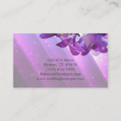 Carte De Visite orchidée pourpre lilas florale élégante moderne (Dos)