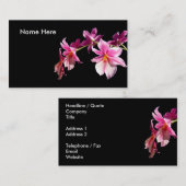 Carte De Visite Orchidée rose (Devant / Derrière)