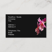 Carte De Visite Orchidée rose (Dos)