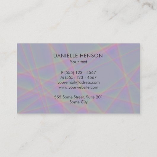 Carte De Visite Orchidée rose rouge (Dos)