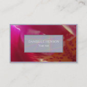 Carte De Visite Orchidée rose rouge (Devant)