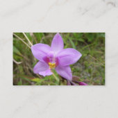 Carte De Visite Orchidée sauvage violette Fleur tropicale (Dos)
