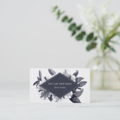 Carte De Visite Orchidée vintage | Floral (Debout devant)