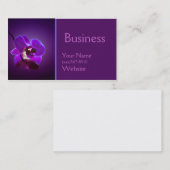 Carte De Visite Orchidée violette (Devant / Derrière)