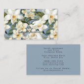 Carte De Visite Orchidées blanches élégantes (Devant / Derrière)