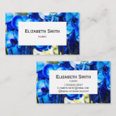 Carte De Visite Orchidées bleues (Devant / Derrière)