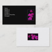 Carte De Visite Orchidées de Fuscia (Devant / Derrière)