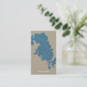 CARTE DE VISITE ORCHIDÉES ET PAPILLONS SABLE BLEU (Debout devant)