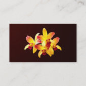 Carte De Visite Orchidées jaunes et marrons Brassolaeliocattleya (Dos)