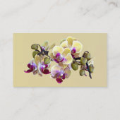 Carte De Visite Orchidées Pale Yellow et Magenta Phalaenopsis (Dos)