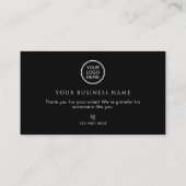 Carte De Visite Order Packaging Thank You Inserts | Modern Sleek (Dos)
