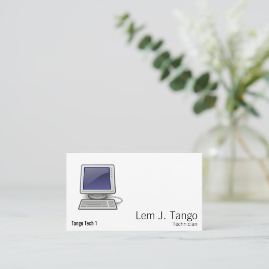 Carte De Visite Ordinateur (Debout devant)