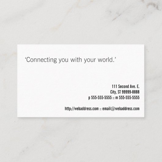 Carte De Visite Ordinateur (Dos)