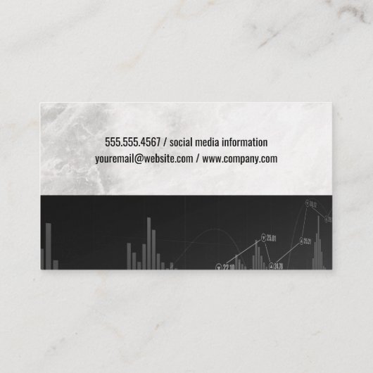 Carte De Visite Ordinateur analyste de données | Graphique du marc (Dos)