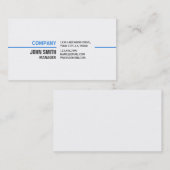 Carte De Visite Ordinateur blanc simple et élégant (Devant / Derrière)