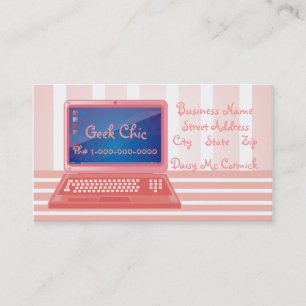 Carte De Visite Ordinateur chic de geek