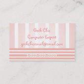 Carte De Visite Ordinateur chic de geek (Dos)