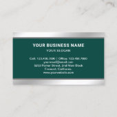 Carte De Visite Ordinateur de bureau vert foncé Technicien de répa (Dos)