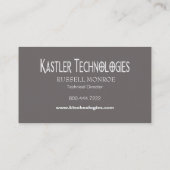 Carte De Visite Ordinateur de pointe bouleversé de technologie de (Dos)