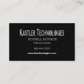 Carte De Visite Ordinateur de pointe bouleversé de technologie de (Dos)