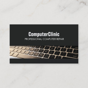 Carte De Visite Ordinateur de réparation Technicien Clavier Noir P