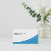 Carte De Visite Ordinateur moderne bleu élégant simple (Debout devant)