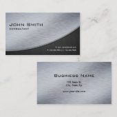 Carte De Visite Ordinateur moderne élégant professionnel d'argent (Devant / Derrière)