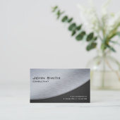 Carte De Visite Ordinateur moderne élégant professionnel d'argent (Debout devant)