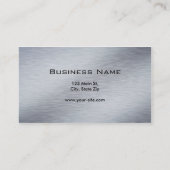 Carte De Visite Ordinateur moderne élégant professionnel d'argent (Dos)