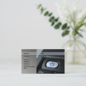 Carte De Visite ordinateur/ordinateur portable - technicien (Debout devant)