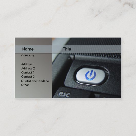 Carte De Visite ordinateur/ordinateur portable - technicien (Devant)