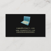 Carte De Visite Ordinateur portable chancelant (Dos)