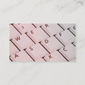 Carte De Visite Ordinateur portable Clavier Technicien Infos de l' (Dos)