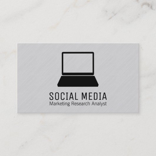 Carte De Visite Ordinateur portable | Lignes de texture (Devant)