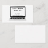 Carte De Visite Ordinateur portable Programmeur de rédacteur techn (Devant / Derrière)