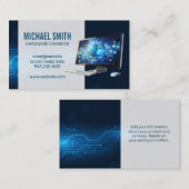 Carte De Visite Ordinateur | Technologie moderne numérique (Devant / Derrière)
