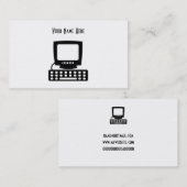 Carte De Visite Ordinateur, votre nom ici (Devant / Derrière)