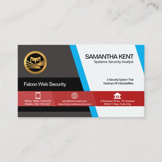 Carte De Visite Ordinateur Web Futuriste Stylisé Polygon Trapezium (Devant)