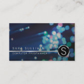 Carte De Visite OrdinateurProgrammer informatique FibreOptique cou (Devant)