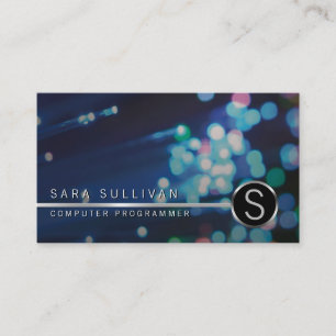 Carte De Visite OrdinateurProgrammer informatique FibreOptique cou